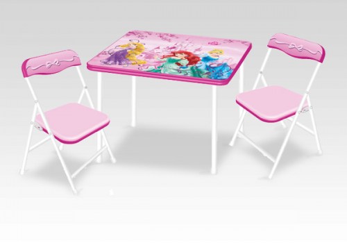 Ensemble Table & Chaises Pliantes Princesse Disney
