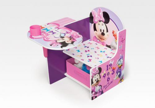 Chaise/Bureau Minnie Mouse avec Boîte de Rangement